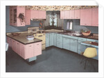 Illustration of Pink and Blue Kitchen by Anonymous