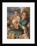 Illustration of Mother Holding Baby by Anonymous