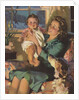 Illustration of Mother Holding Baby by Anonymous