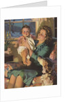 Illustration of Mother Holding Baby by Anonymous