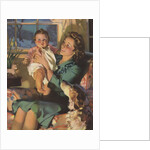 Illustration of Mother Holding Baby by Anonymous