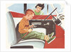Illustration of Boy Putting on Safety Belt by Anonymous