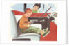 Illustration of Boy Putting on Safety Belt by Anonymous