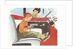 Illustration of Boy Putting on Safety Belt by Anonymous