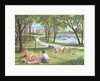 Illustration of Family Having Picnic in Park by Anonymous