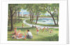 Illustration of Family Having Picnic in Park by Anonymous