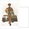 Illustration of Man Delivering Packages by Anonymous