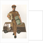 Illustration of Man Delivering Packages by Anonymous