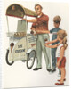 Illustration of Ice Cream Man with Two Children by Anonymous