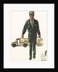 Illustration of Milkman Delivering Milk by Anonymous