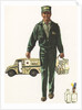 Illustration of Milkman Delivering Milk by Anonymous