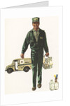 Illustration of Milkman Delivering Milk by Anonymous
