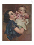 Illustration of Mother Holding Baby by Laurent Potter