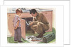 Illustration of Boy Watching Man Fix Plumbing by Anonymous