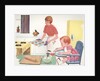 Illustration of Mother Baking Cookies by Anonymous