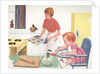 Illustration of Mother Baking Cookies by Anonymous