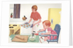 Illustration of Mother Baking Cookies by Anonymous