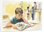 Illustration of Children at Library by Anonymous