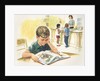 Illustration of Children at Library by Anonymous