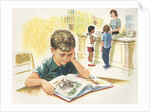 Illustration of Children at Library by Anonymous