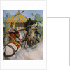 Illustration of Sir Mador Jousting with an Opponent by N.C. Wyeth