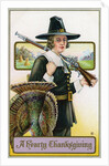 A Hearty Thanksgiving Postcard by Anonymous