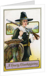 A Hearty Thanksgiving Postcard by Anonymous