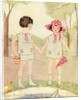 Illustration of Boy and Girl in Park by Helen Grant
