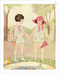 Illustration of Boy and Girl in Park by Helen Grant