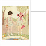 Illustration of Boy and Girl in Park by Helen Grant