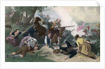 First Blow for Liberty: Here Once the Embattled Farmers Stood and Fired the Shot Heard Round the World Print by Anonymous