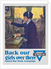 Back Our Girls Over There Poster by Clarence F. Underwood