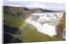 Rainbow over Gulfoss Waterfall by Anonymous