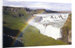 Rainbow over Gulfoss Waterfall by Anonymous