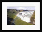 Rainbow over Gulfoss Waterfall by Anonymous