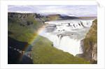 Rainbow over Gulfoss Waterfall by Anonymous
