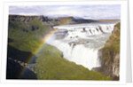 Rainbow over Gulfoss Waterfall by Anonymous