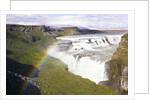 Rainbow over Gulfoss Waterfall by Anonymous