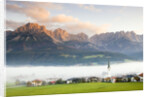 Fog over Mountain Village by Anonymous