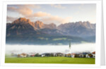 Fog over Mountain Village by Anonymous