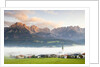 Fog over Mountain Village by Anonymous