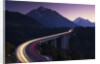 Light Trails on Mountain Pass by Anonymous