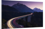 Light Trails on Mountain Pass by Anonymous