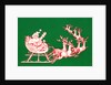 Illustration of Santa's Sled Pulled by Reindeer