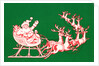 Illustration of Santa's Sled Pulled by Reindeer