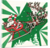 Illustration of Santa's Sled Pulled by Reindeer