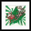 Illustration of Santa's Sled Pulled by Reindeer