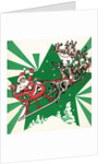 Illustration of Santa's Sled Pulled by Reindeer