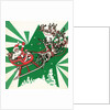 Illustration of Santa's Sled Pulled by Reindeer