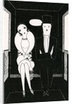 Illustration of Couple Sitting Inside Carriage by Anne Harriet Fish